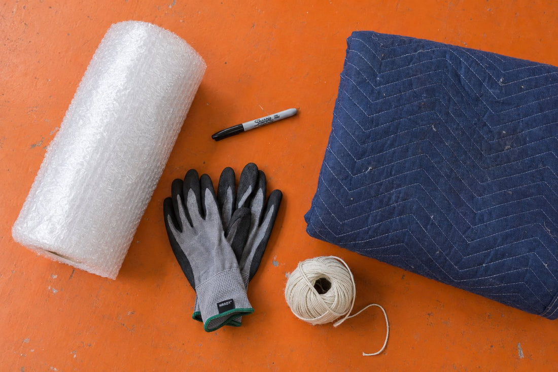 Verpakkingsmaterialen voor een verhuizing