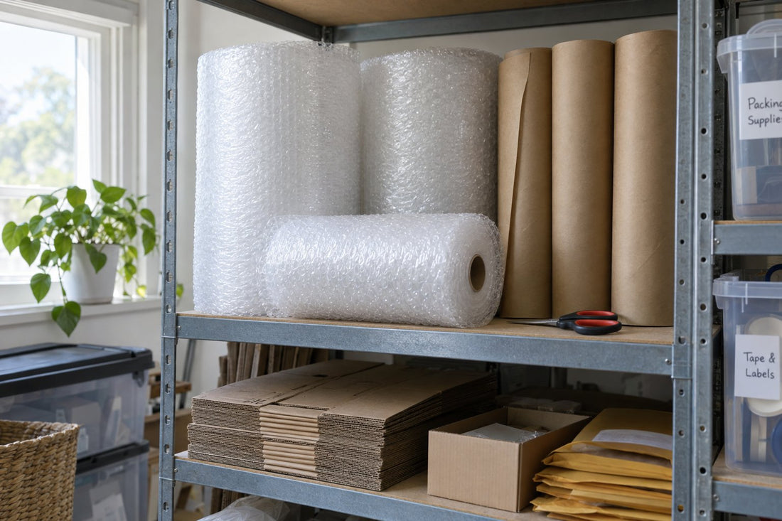 Verpakkingsmateriaal voor een webshop