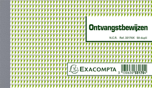 Kasboek Exacompta ontvangstbewijs dupli 50vel NL