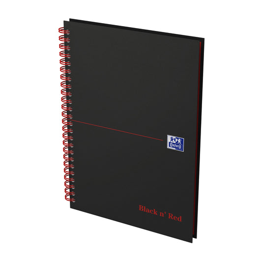 Spiraalblok Oxf Black en Red A5 lijn 140pag 80gr