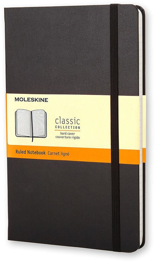 Notitieboek Moleskine large 130x210mm ln hc zwart