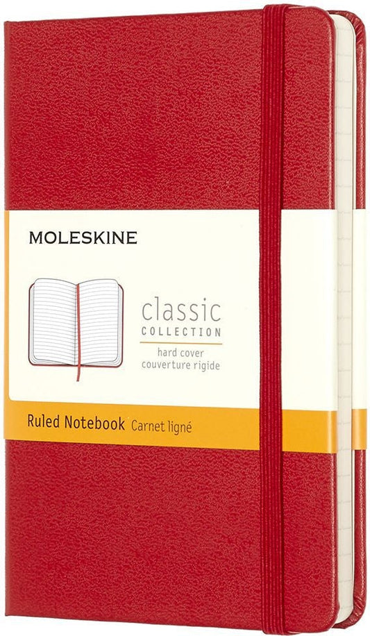 Notitieboek Moleskine pocket 90x140mm lijn hc rd