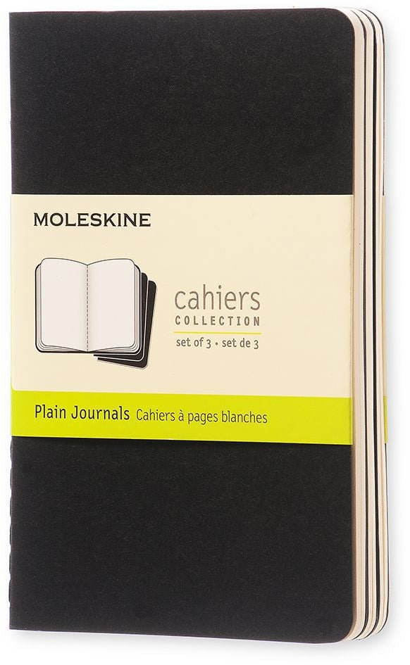 Schrift Moleskine 90x140mm blc 240pag zwart 3st