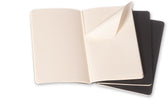 Schrift Moleskine 130x210mm lijn 160pag zwart 3st - afbeelding 3