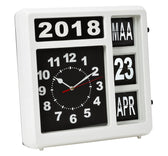 Wandklok Perel Flipover 31cm zwart wit - afbeelding 3