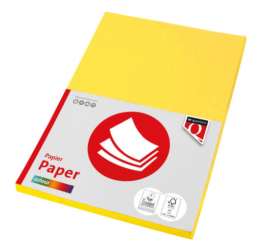 Kopieerpapier Quantore Col-100 A4 80gr geel