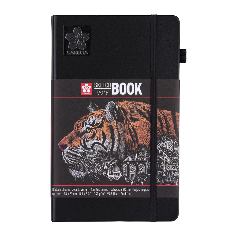 Schetsboek Sakura 80 zwarte vellen 130x210mm zwart
