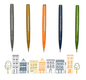 Brushpen Pentel Sign SES15C pastel assorti - afbeelding 6