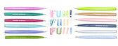 Brushpen Pentel Sign SES15C pastel assorti - afbeelding 5