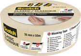 Afplaktape Scotch Classic 36mmx50m beige - afbeelding 3