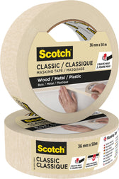 Afplaktape Scotch Classic 36mmx50m beige - afbeelding 4