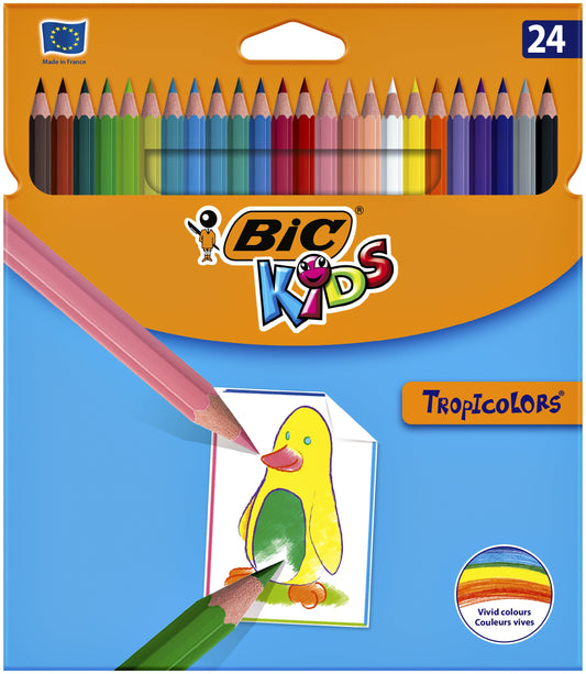 Kleurpotlood BicKids Tropicolors 24st assorti