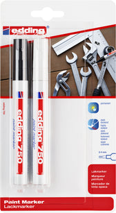 Paintmarker edding 750 oliebasis 2-4mm wt-zw bls