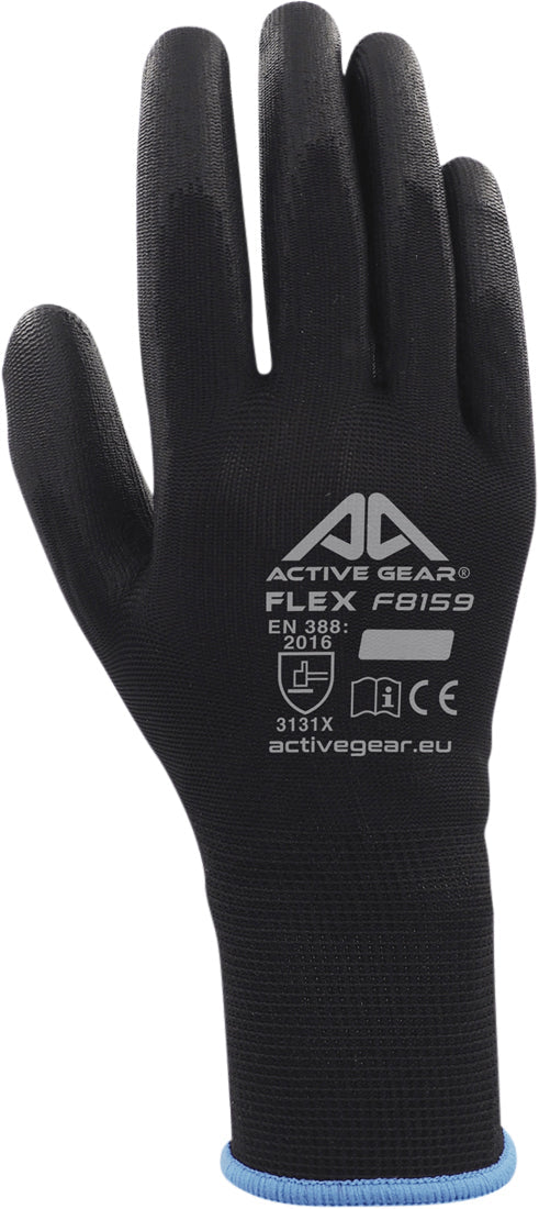 Handschoen ActiveGear grip PUflex zwart small