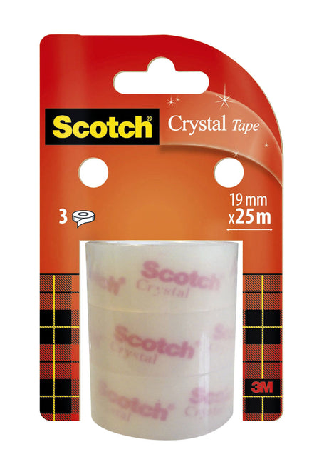 Plakband Scotch Crystal 19mmx25m transparant