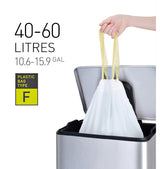 Afvalzak EKO MDPE type F trekb 64x75cm 40-60L wit