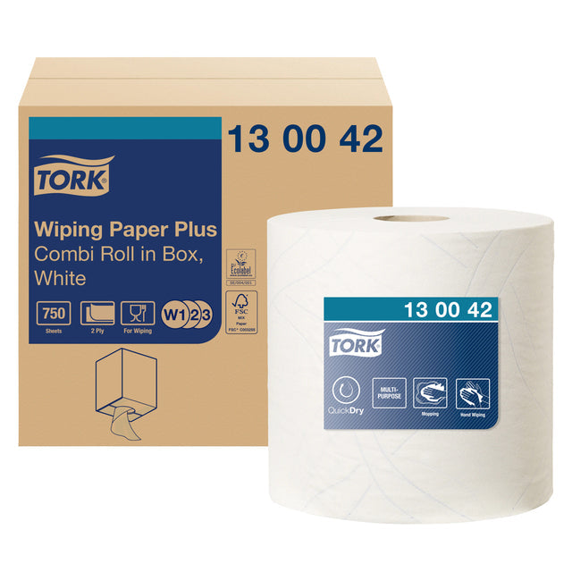 Poetspapier Tork W2 Premium 2laags wit 130042