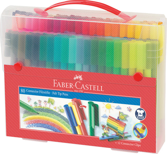 Kleurstift Faber-Castell Connector 80st cadeauset