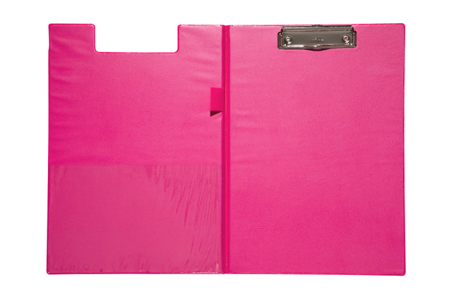Klembordmap MAUL A4 staand penlus PVC neon roze