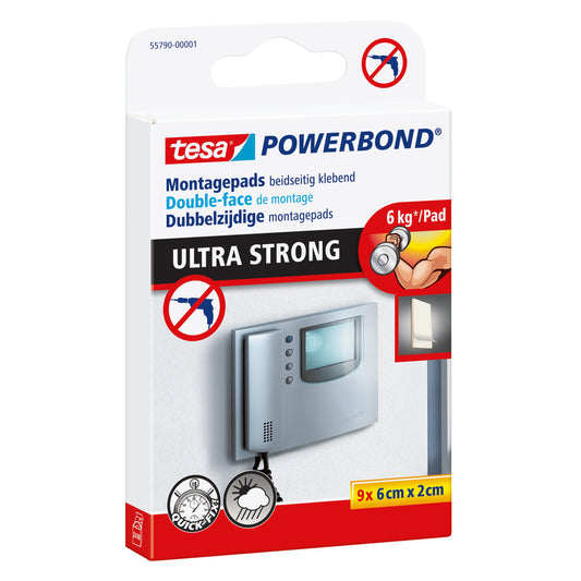 Montage pad tesa Ultra Strong dubbelz 2x6cm 9st