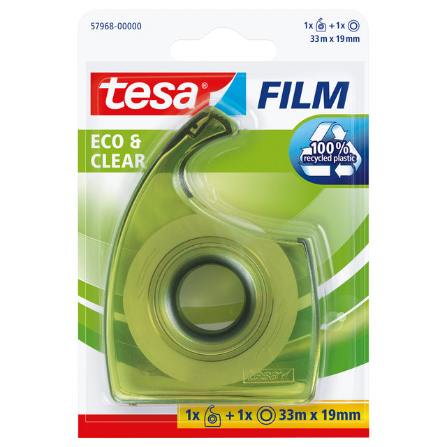 Plakband handdisp tesafilm® eco 33mx19mm tr bm
