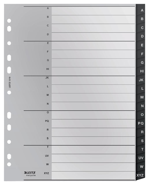 TABBLAD LEITZ RECYCLE A4 A-Z EXTRA BREED PP