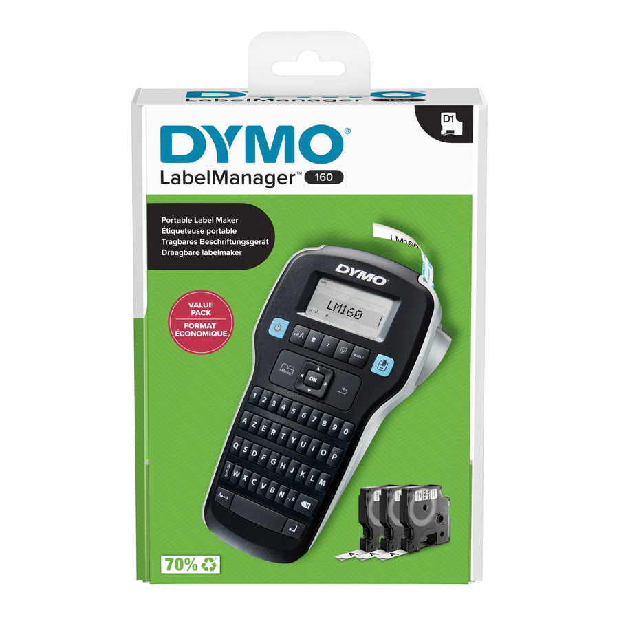 Labelprinter Dymo LabelManager 160 azerty 12mm pak