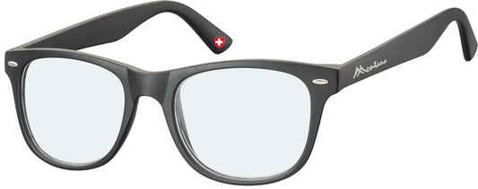 Leesbril Montana blue light filter +3.00dpt zwart