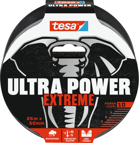 Reparatietape tesa Ultra Power Extreme 25mx50mm zw