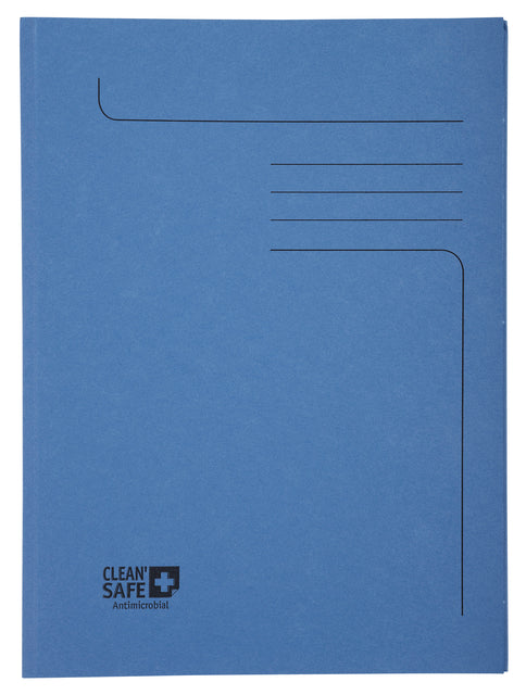 Dossiermap Exacompta CleanSafe 2kleppen blauw