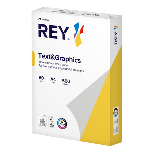 Kopieerpapier Rey Text Graphics A4 80gr wit