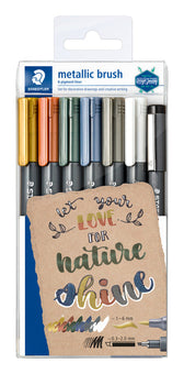 Brushpen Staedtler metallic etui à 7 kleuren