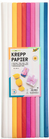 Crêpepapier Folia 50x200cm Mix 10 kleuren