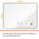 Whiteboard Nobo Premium Plus 90x120cm emaille - afbeelding 4