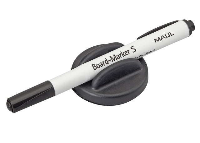 Whiteboardwisser MAUL met stift zwart magnetisch