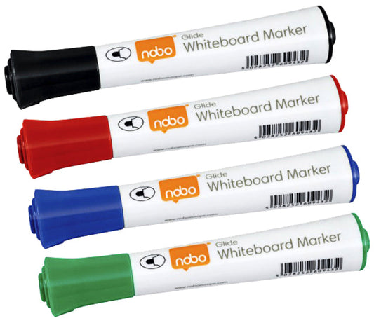 Whiteboardmarker Nobo Glide rond ass 2mm