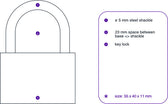 Hangslot Pavo  40mm - afbeelding 4