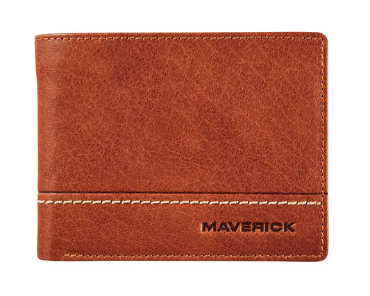 Portemonee Mav Rough Gear kleingeldvak RFID cognac