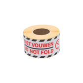 Etiket Rillprint do not fold wit