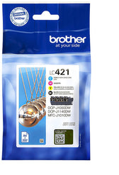 Inktcartridge Brother LC-421 zwart + 3 kleur