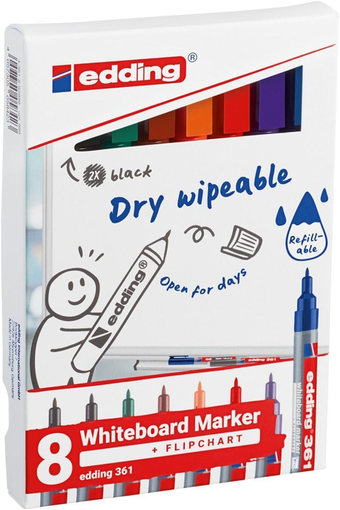 Whiteboardmarker edding 361 rond 1mm assorti