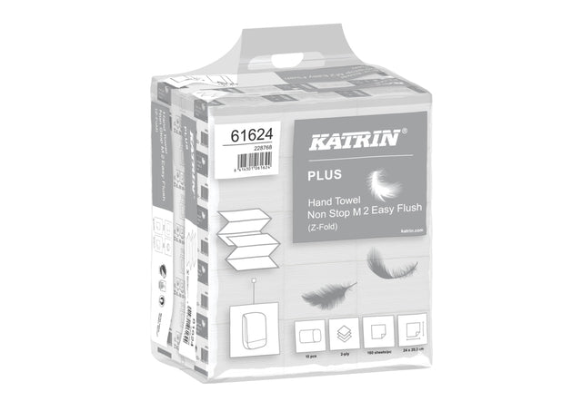 Handdoek Katrin Plus 2laags 203x240mm wit