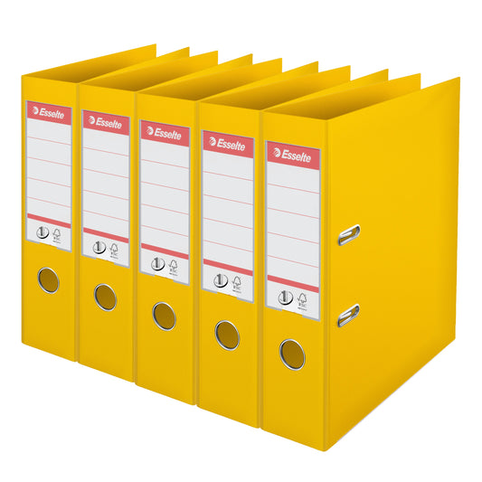 Ordner Esselte No 1 Power PP 75mm geel 5 stuks