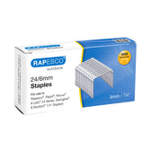 Nieten Rapesco 24 6mm 5000st zilver