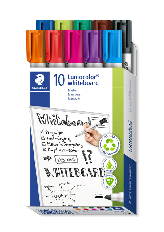 Whiteboardmarker Staedtler Lumo 351 10st ass