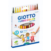 Viltstift Giotto Turbo Color Skin Tones 12 kleuren