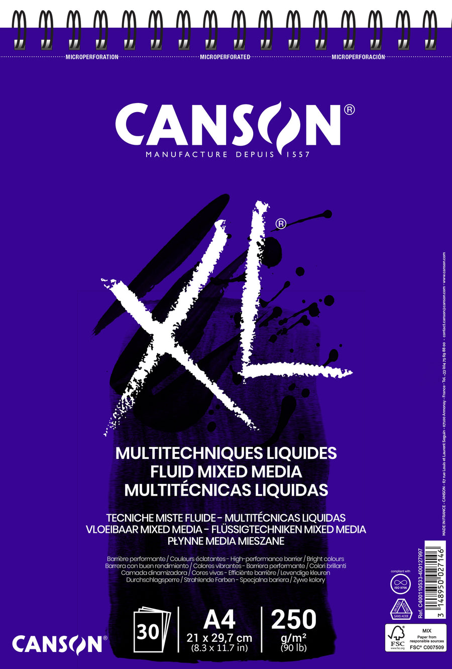 Mixed mediapapier Canson XL 250gr A4 extra wit