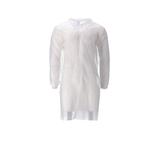 Bezoekersjas CMT M non-woven drukknopen 104cm wt