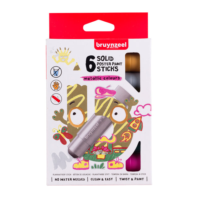 Plakkaatverf sticks Bruynzeel 6 metallickleuren