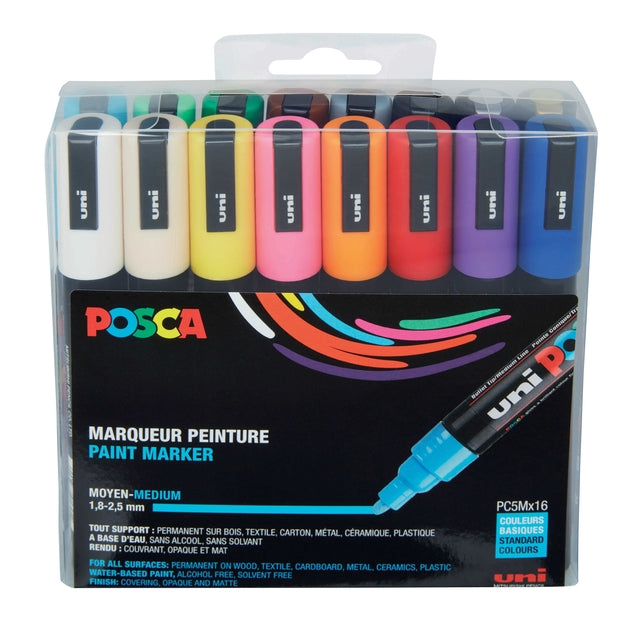 Paintmarker Uni POSCA PC5M M 16st assorti